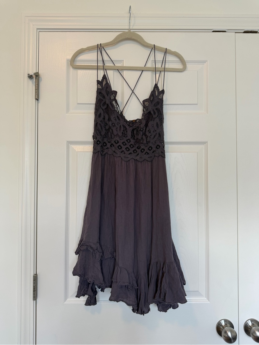 Free People Crochet Bodice Women’s Mini Dress